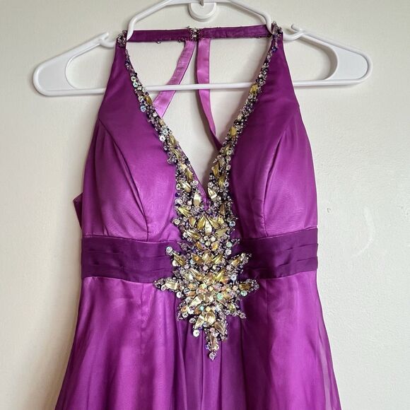 Studio 17 Evening Gown Prom Dress Homecoming Sz 2 Gala Formal Gradient Purple - Picture 1 of 13